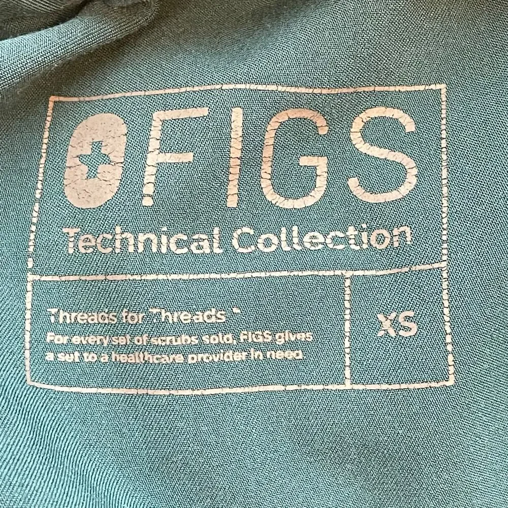 FIGS Scrub Pants Teal XS Technical Collection Drawstring Medical
